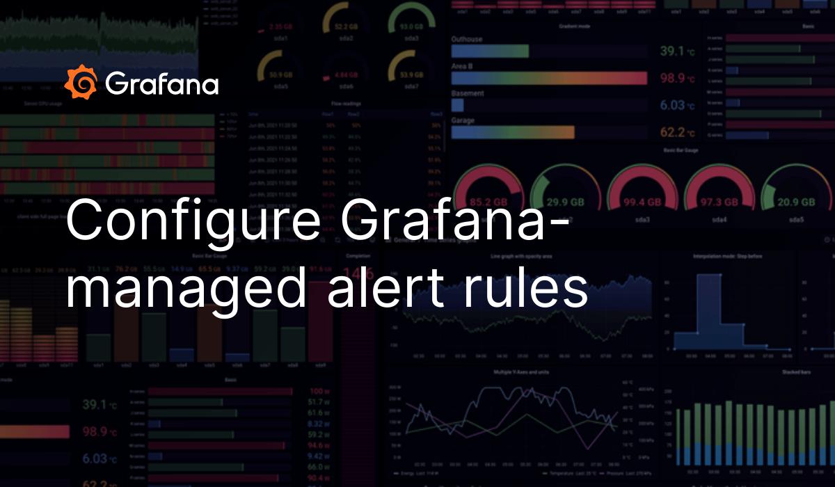 Configure Grafana Managed Alert Rules Grafana Documentation